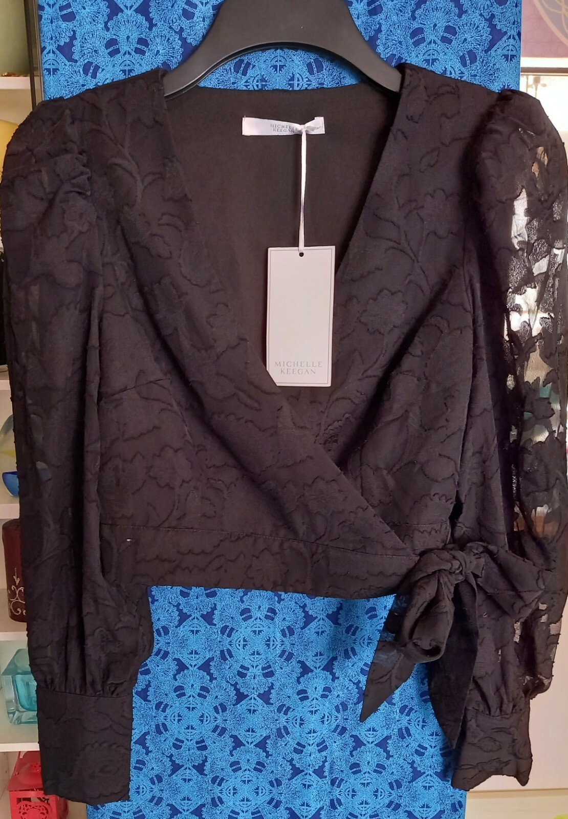 Very x Michelle Keegan Floral Ruched Wrap V-Neck Top (Multiple Sizes Available)