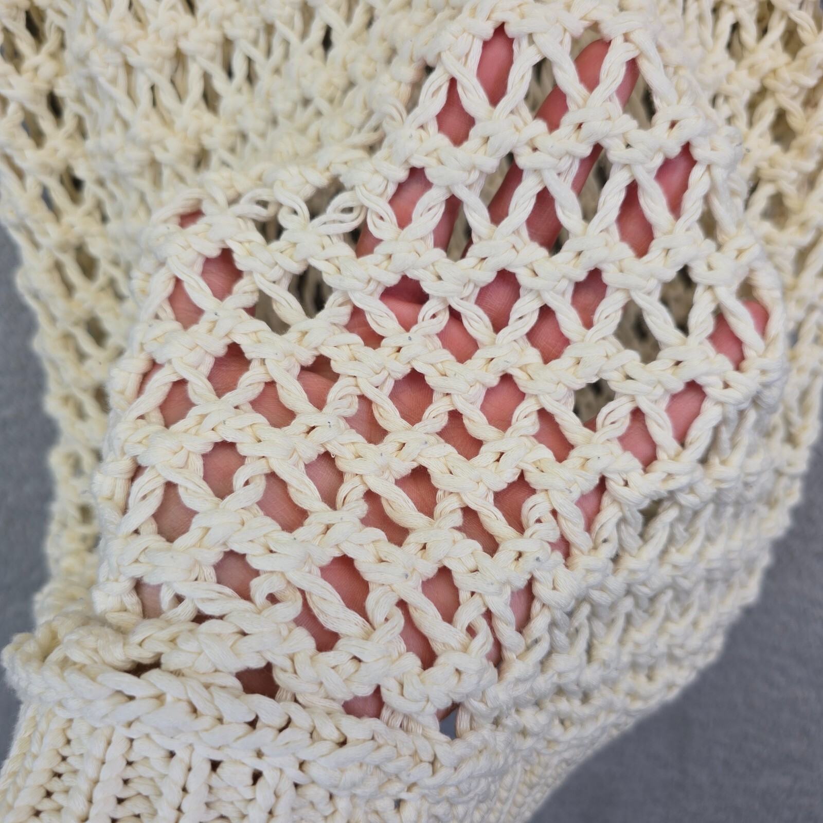 Tildon Crochet Top Womens M Knit Pullover Coastal Grandma Resort Beachy Festival