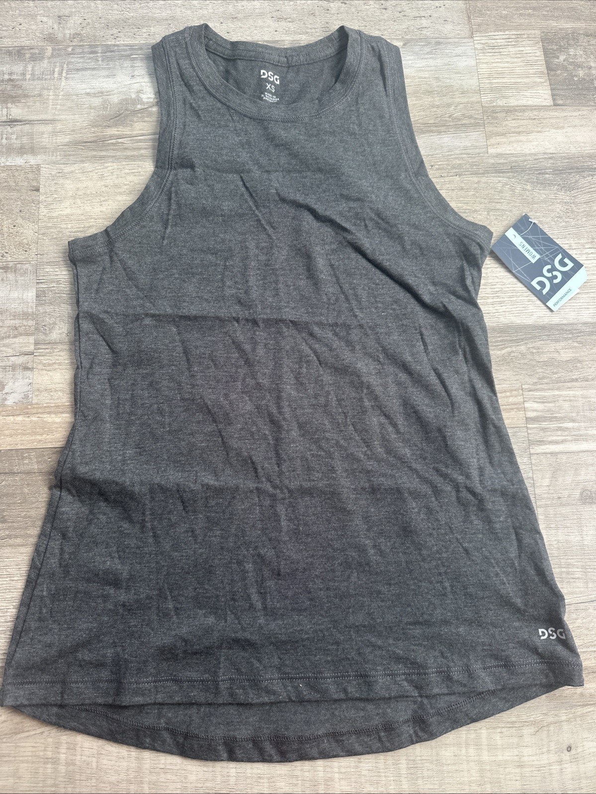 NEW! DSG Womens Core Tank Top Dark Heather Gray Size Extra Small XS Long Airy