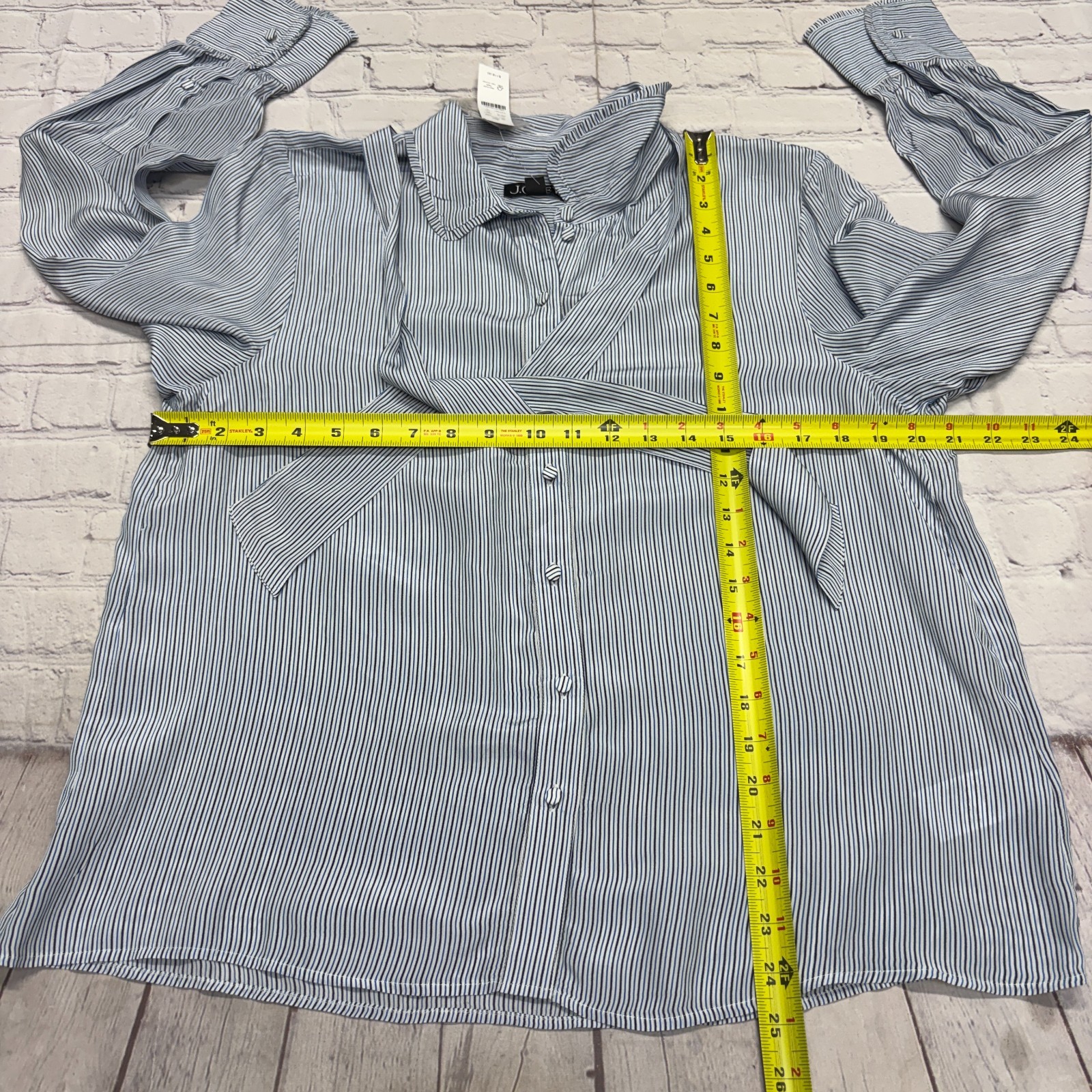 NWT J. Crew Women Removable Tie Neck Button Shirt Top Size Large SP25 C130 -4