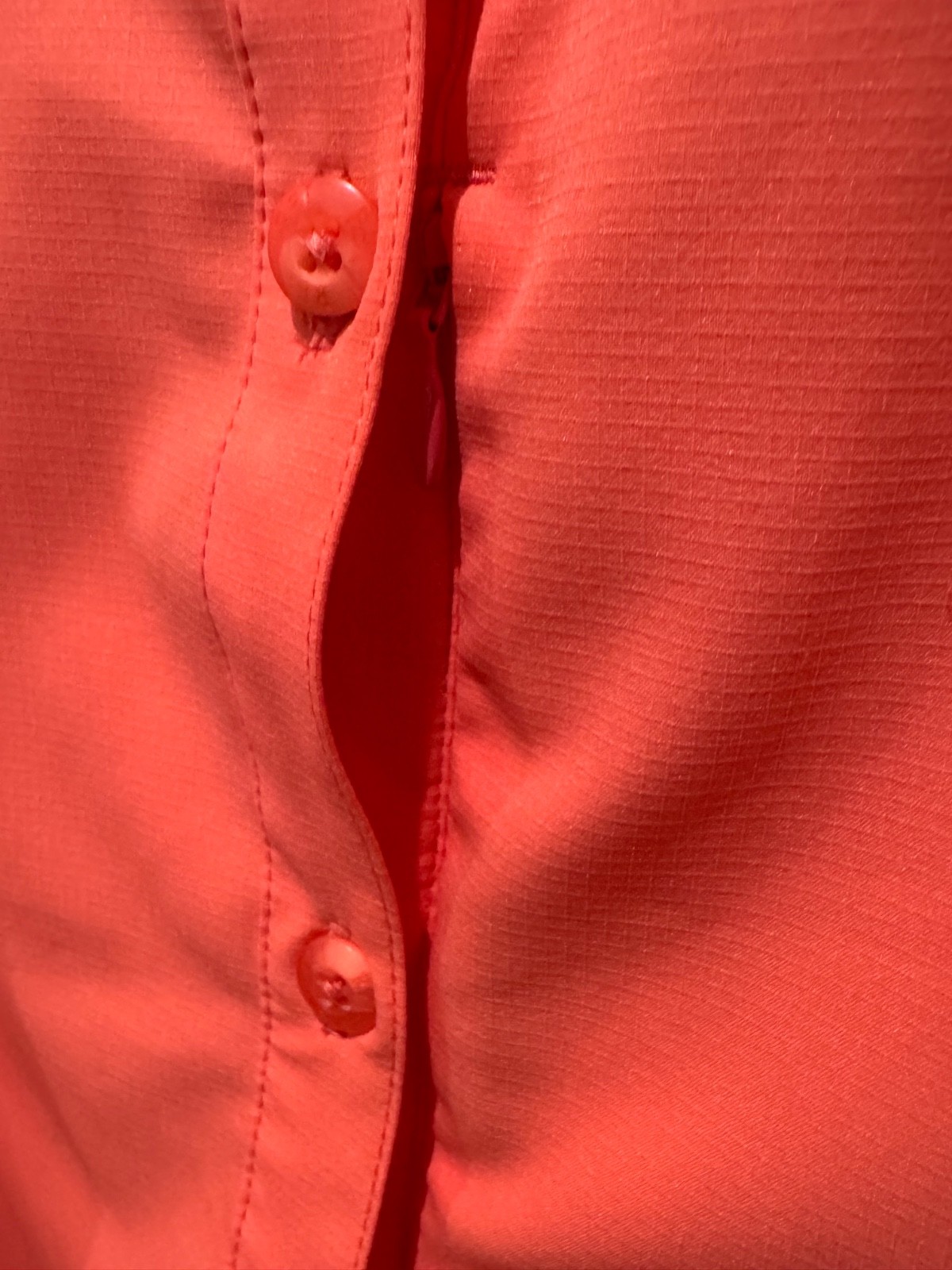 REI Short Sleeve Blouse Shirt Four Pockets Coral Size XL