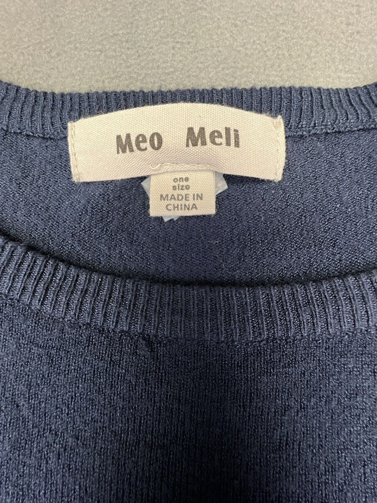 Meo Meli Knit Sweater One Size Top Dolman Sleeve Minimal Lagenlook (Cashmere?)