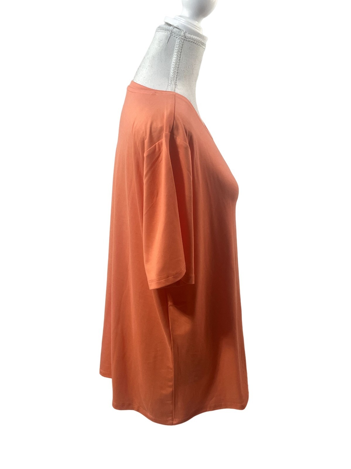 AnyBody Lush Jersey Set of 2 Tees Persimmon/Smoke Large A598320