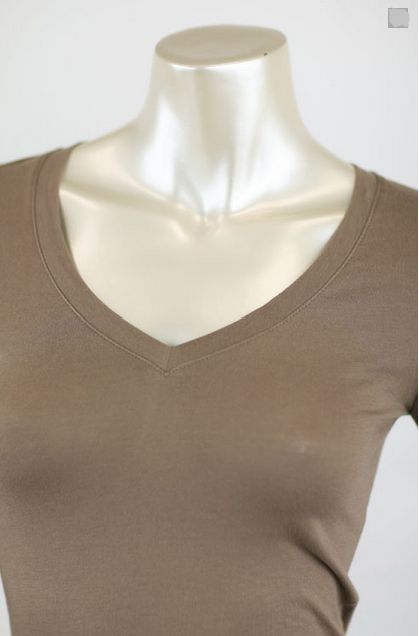 **Plus**Active Junior Basic Solid Plain Long Sleeve V-Neck Top Shirt 1XL-3XL