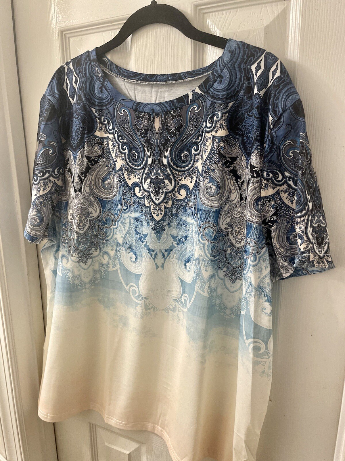 TWO Very Comfortable Pretty stylish Ladies Multi Color Ombré Hint Casual Tops.
