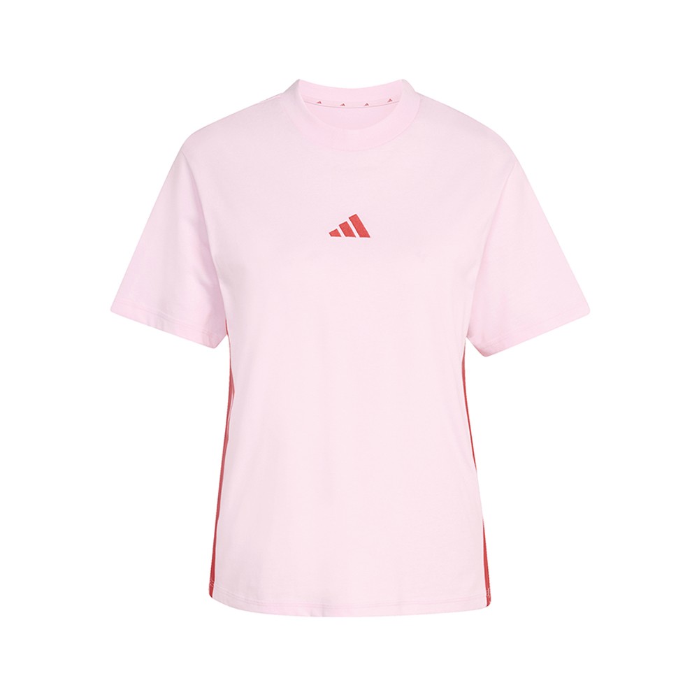 adidas 3Stripes Single Jersey Tee Womens Pink Casual Tops SB1158-KD2337