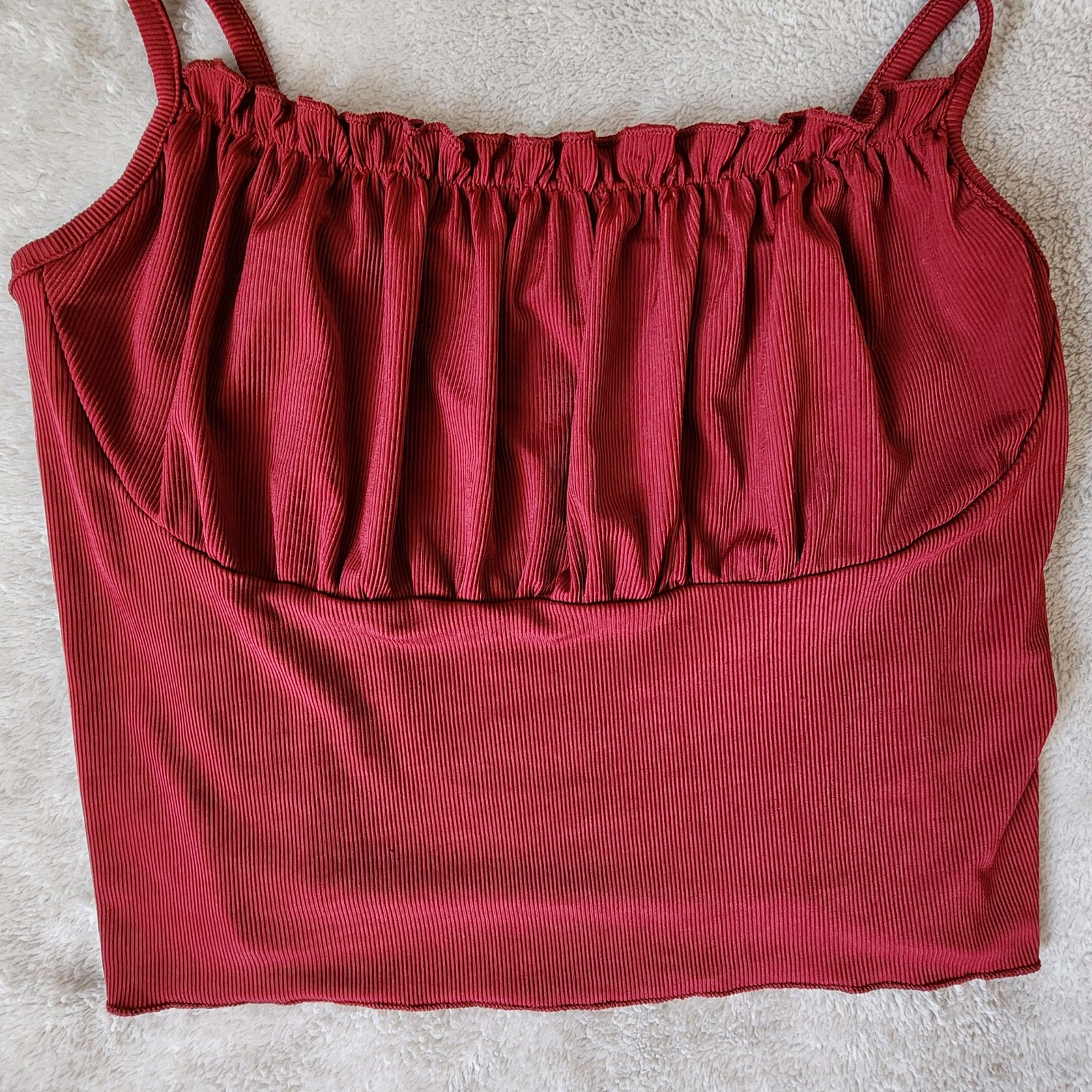 Babydoll crop top Y2K Gothcore 90s Punk with ruching detail and spaghetti Straps