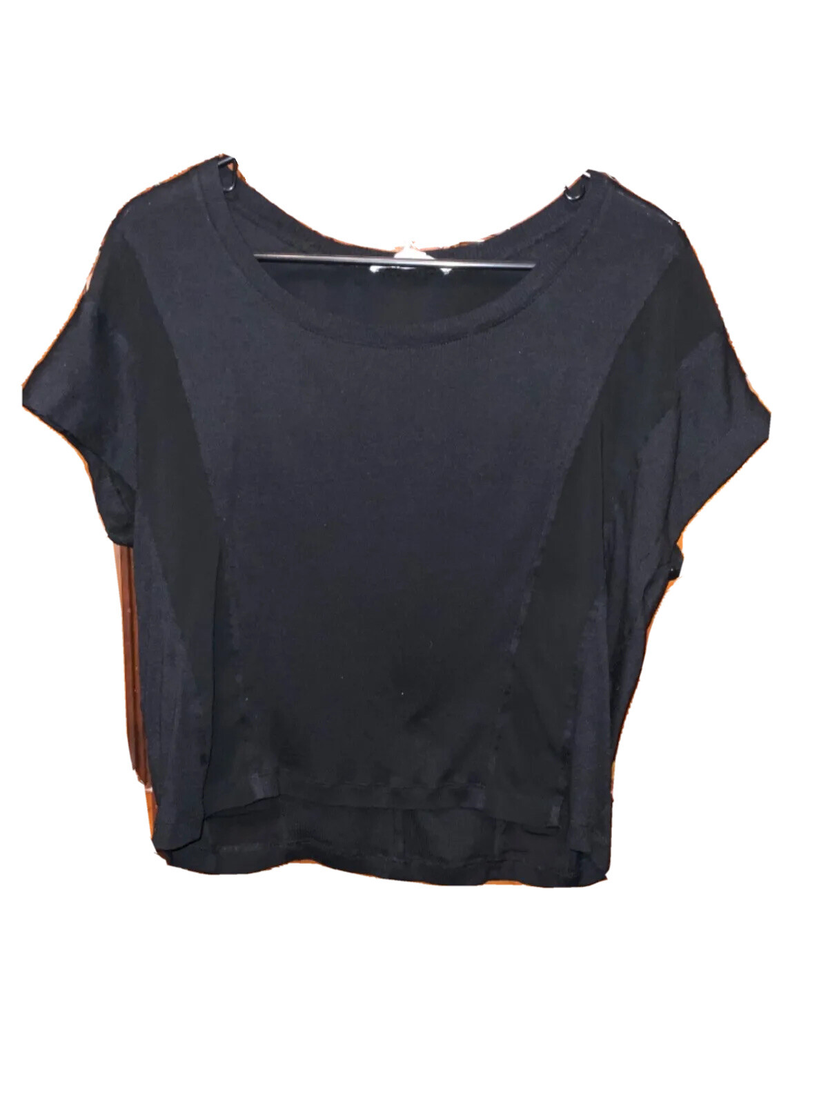 BCBGENERATION ladies size small SHORTER IN FRONT black top