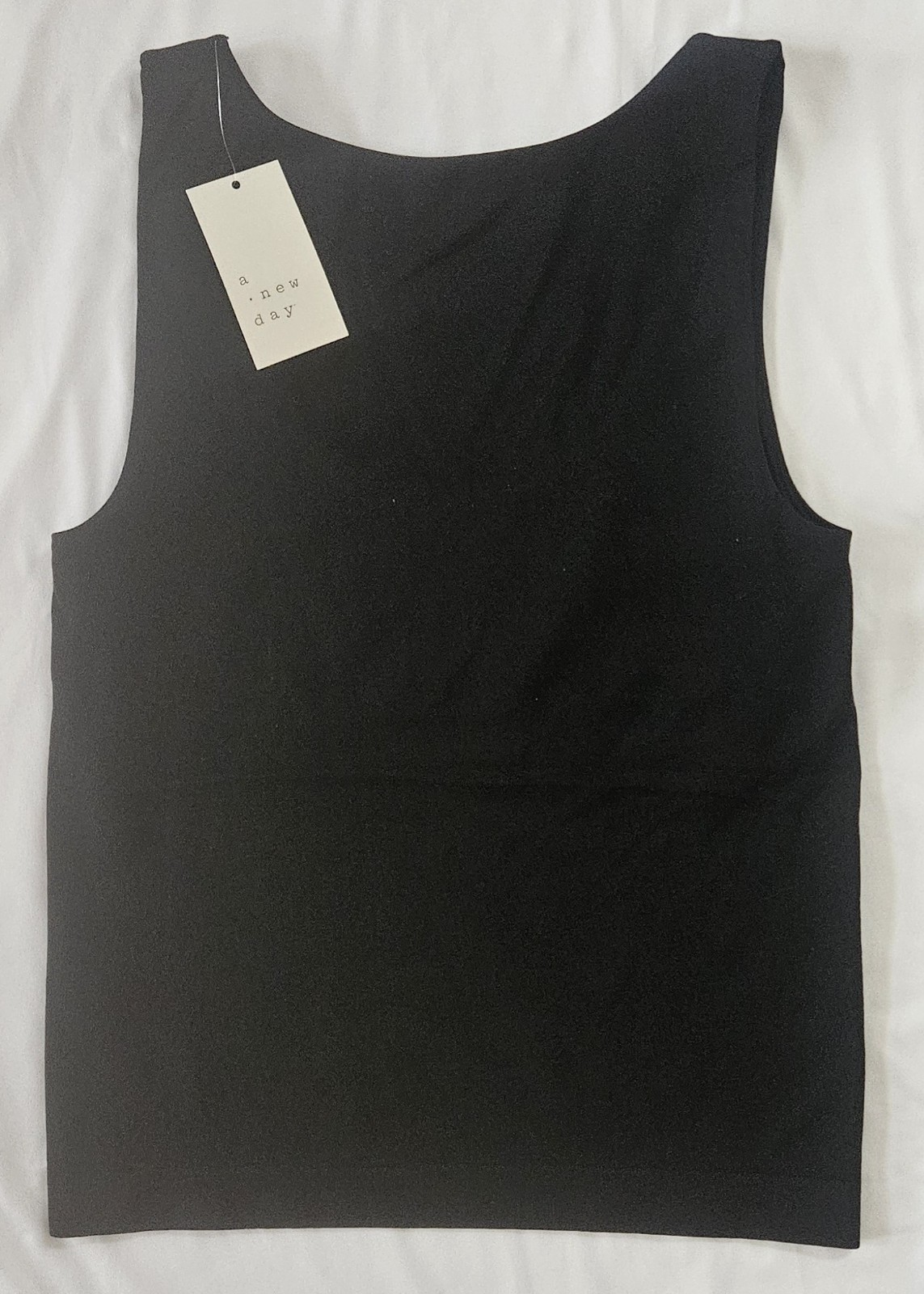 New Day Black Seamless Scoop Neck Tank Top Size M