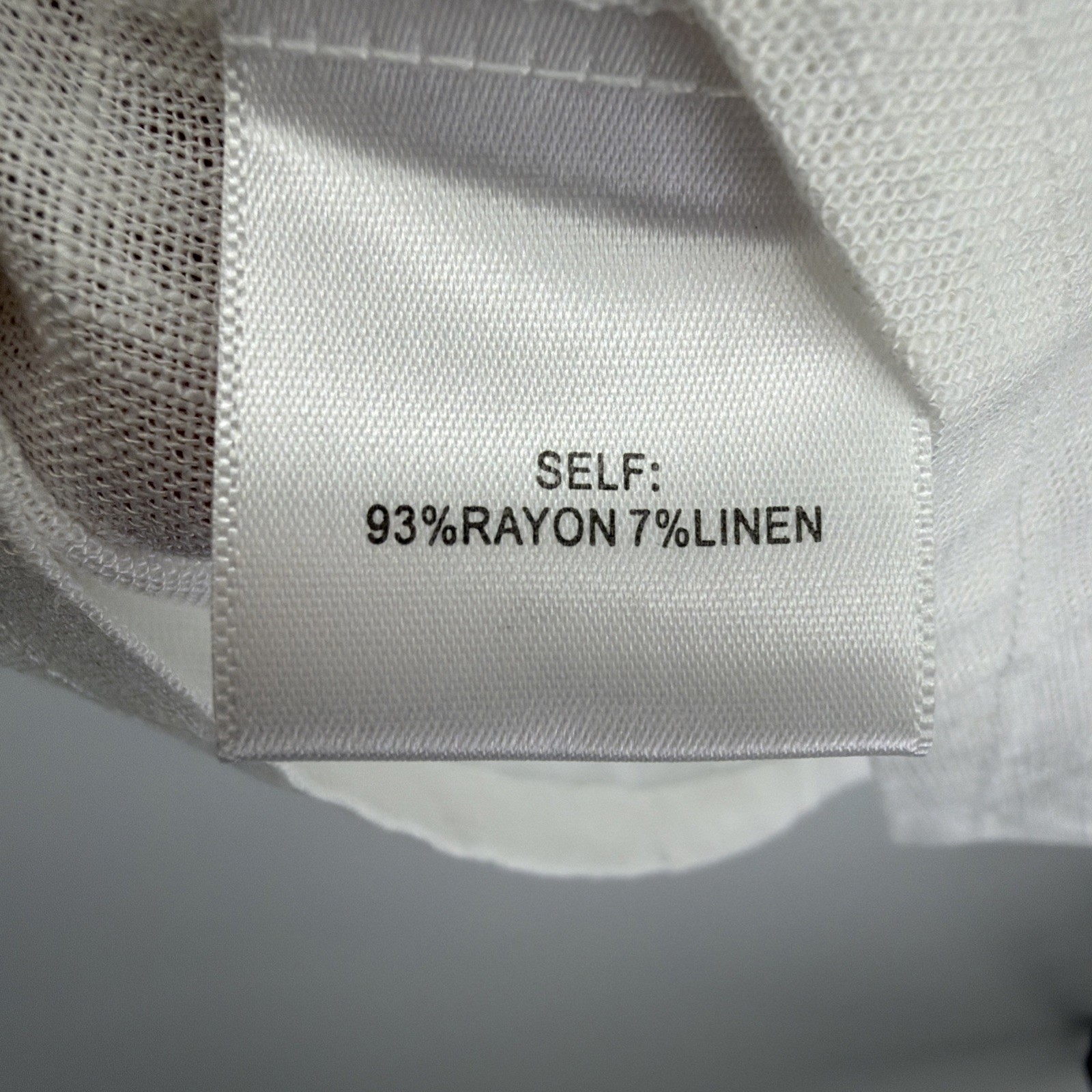 Calypso St Barth White Linen Blend Eyelet Pineapple Sleeve Blouse Top 1X Plus