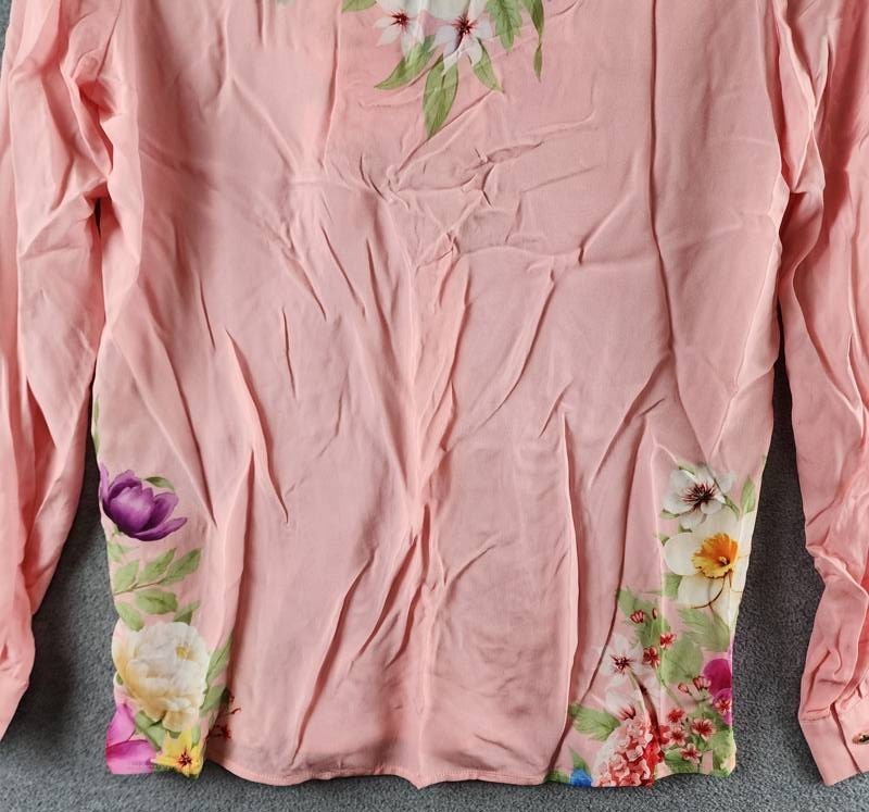 Elie Tahari Madeline Diamond Floral Button Up Blouse Women’s XS Multicolor