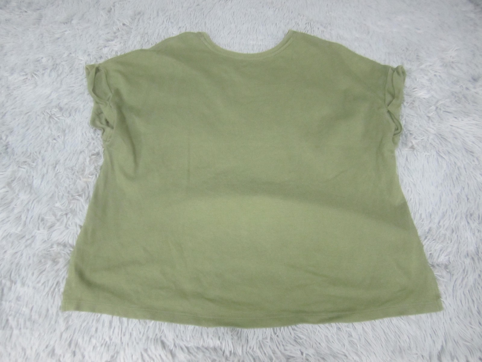Avia Shirt Womens Large 12-14 Green Pocket Crew Neck Short Sleeve Basic Tee Top