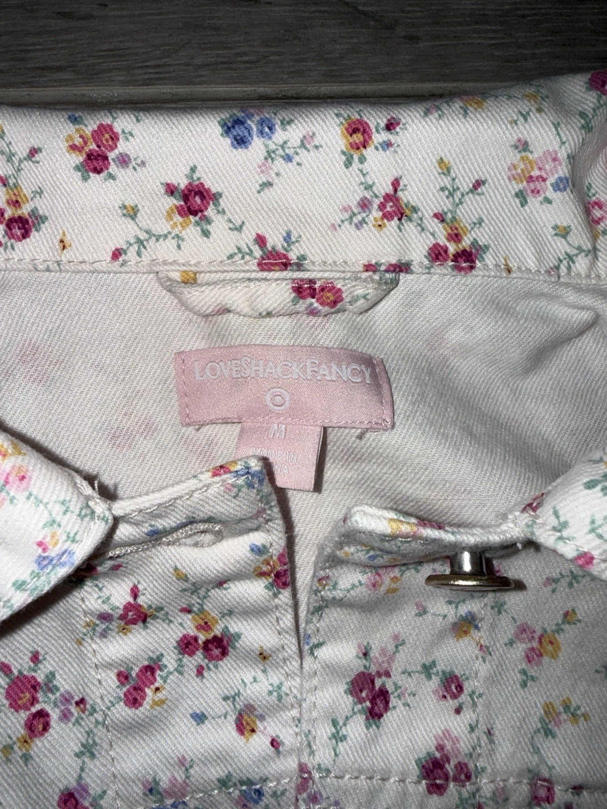 Girls’ Grace Sunrise Patchwork Denim Jacket – LoveShackFancy x Target Cream M