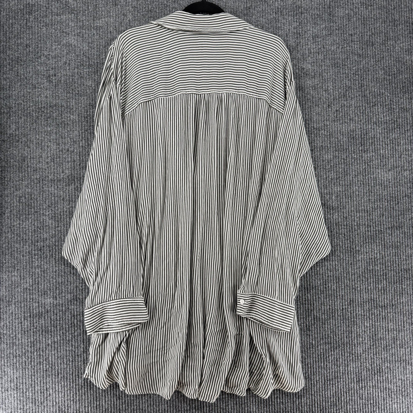 Festi by Torrid 5X oversized lagenlook striped tunic blouse /cover up boho artsy