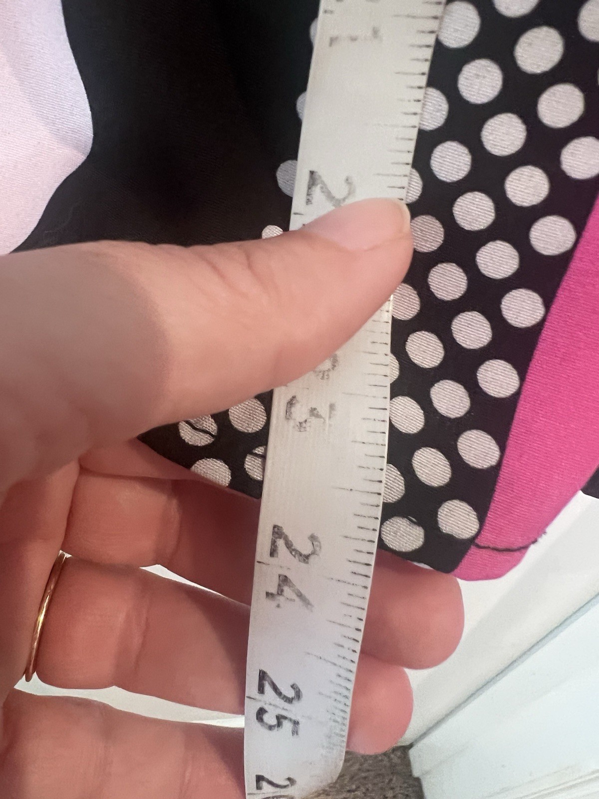 Shein Black, White, And Pink Mixed Stripe Polka Dot Top Size XL