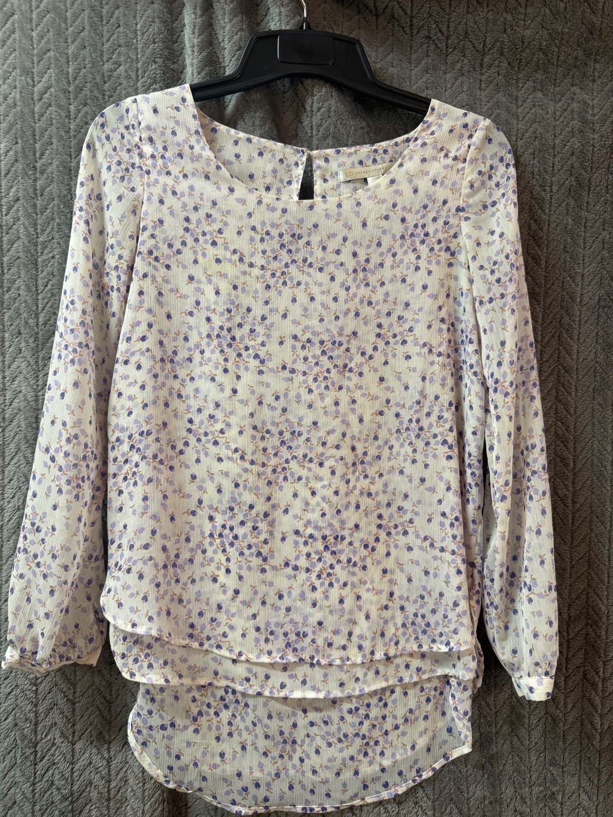 LC Lauren Conrad Long Sleeve Floral Blouse Size S