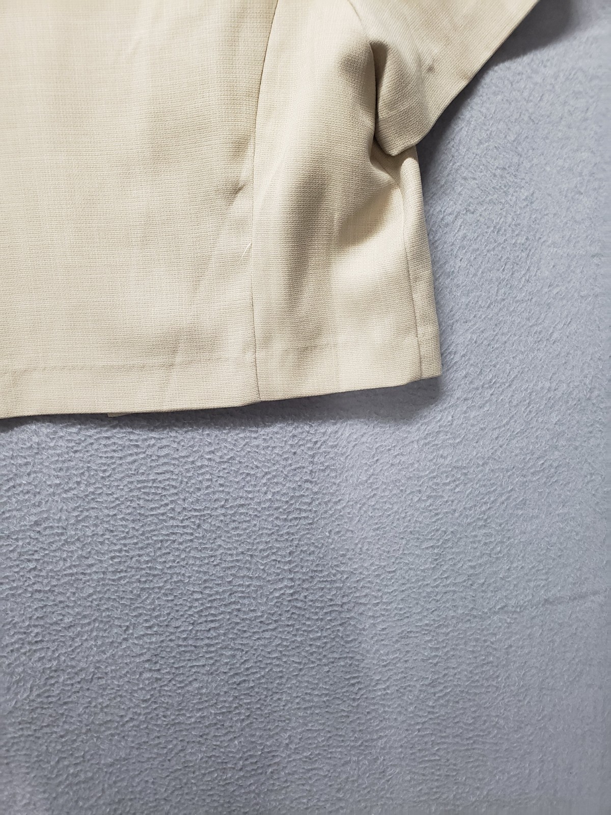 Studio I Women Tops 18 Beige Short Sleeve Open Front Collared Elegant Outdoor