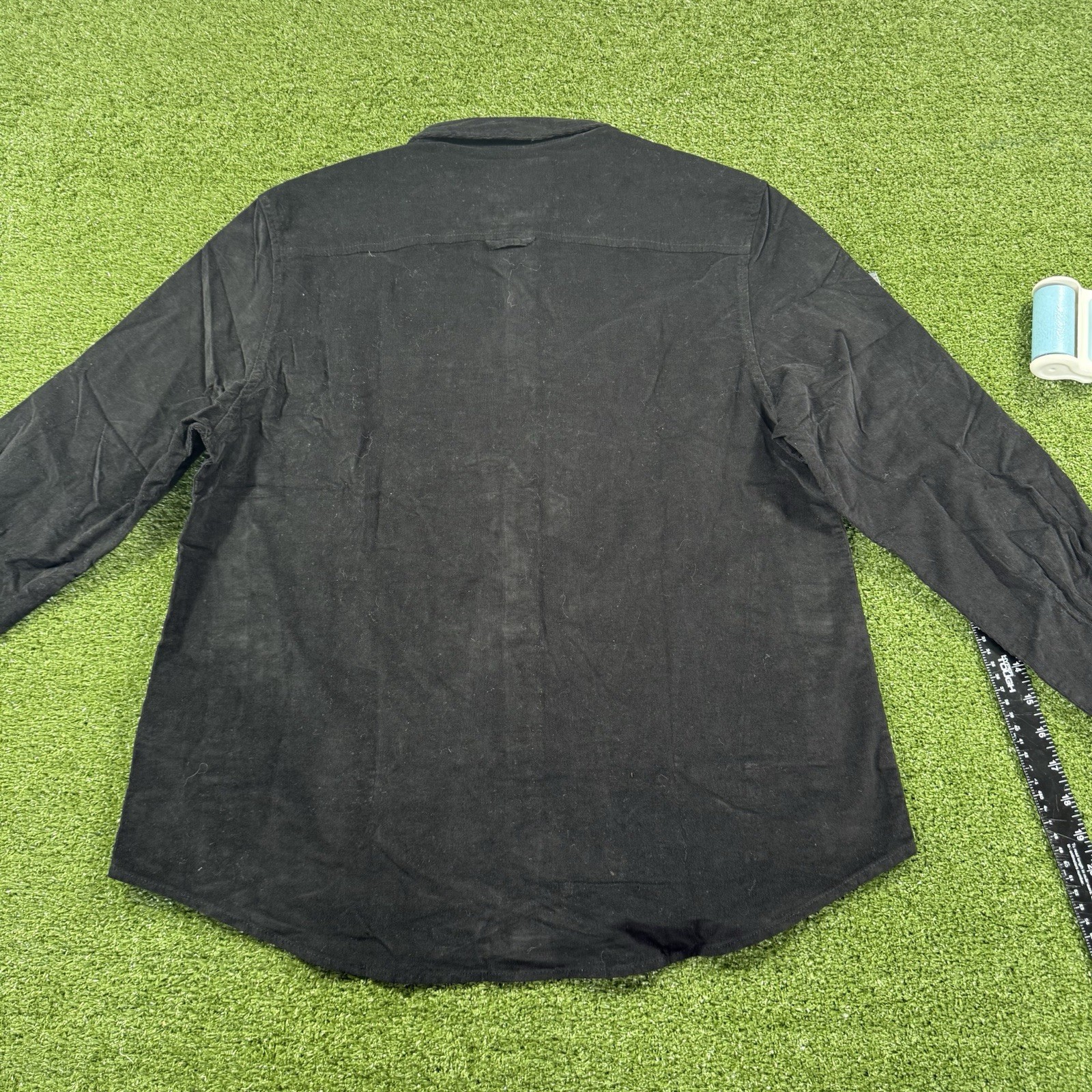 Jachs Girlfriend Women’s Black Corduroy Button Up Shirt Size Large – New
