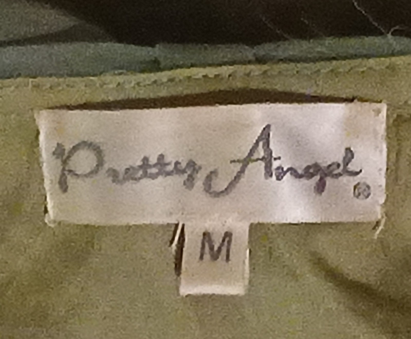 My Pretty Angel 2-piece olive green silk blend Top Size M