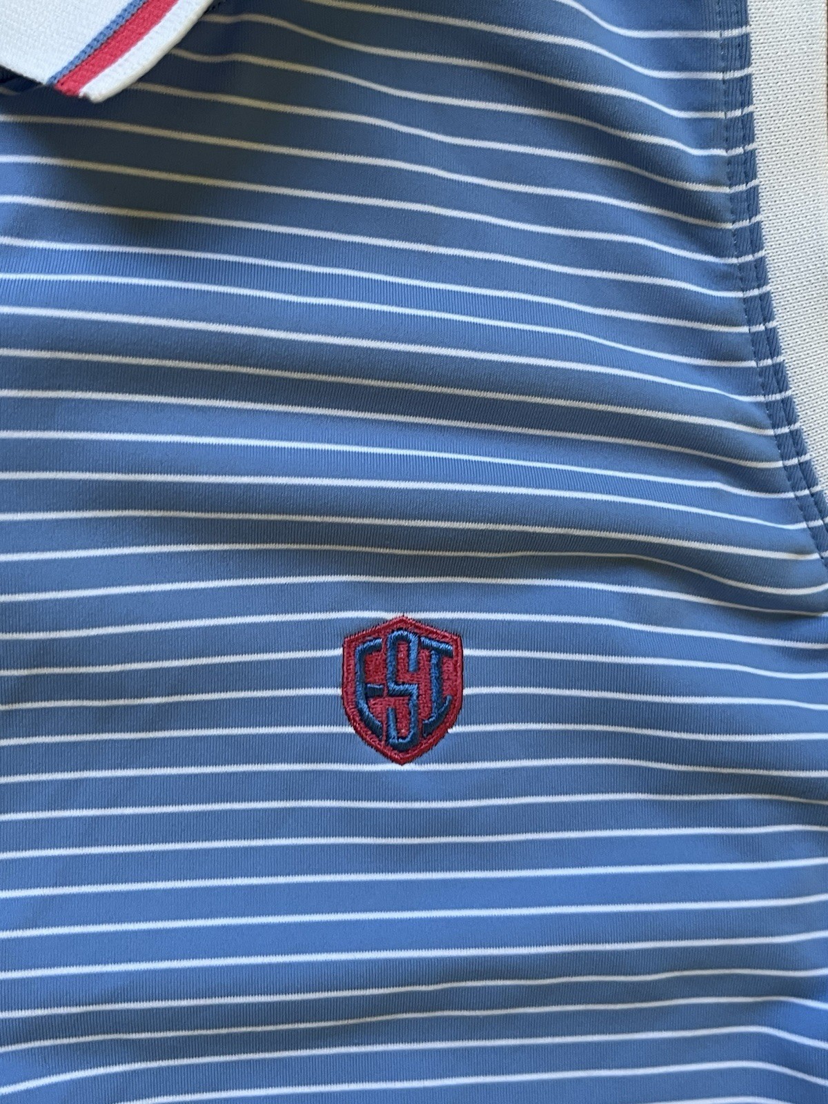 PETER MILLAR Chrissie Zip Performance Polo Shirt Striped Preppy Golf , Medium