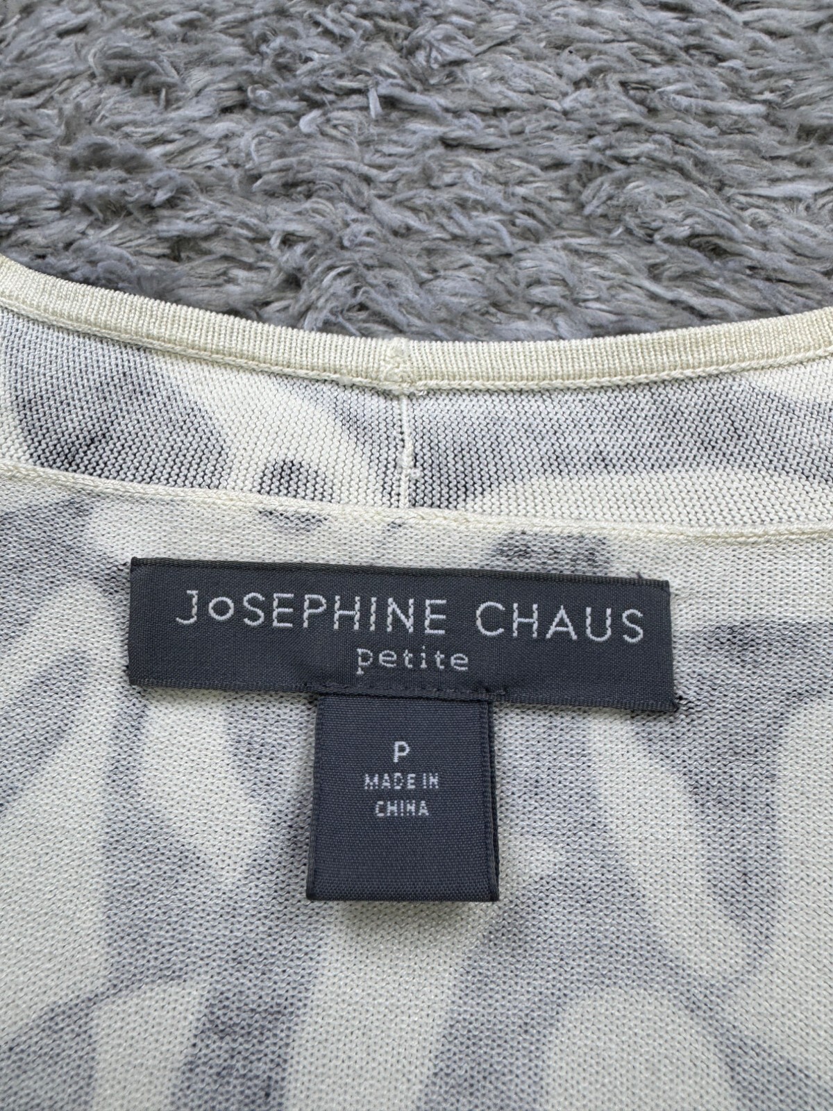 Josephine Chaus Top Women Petite Silk Leopard Animal V Neck Crossover Blouse