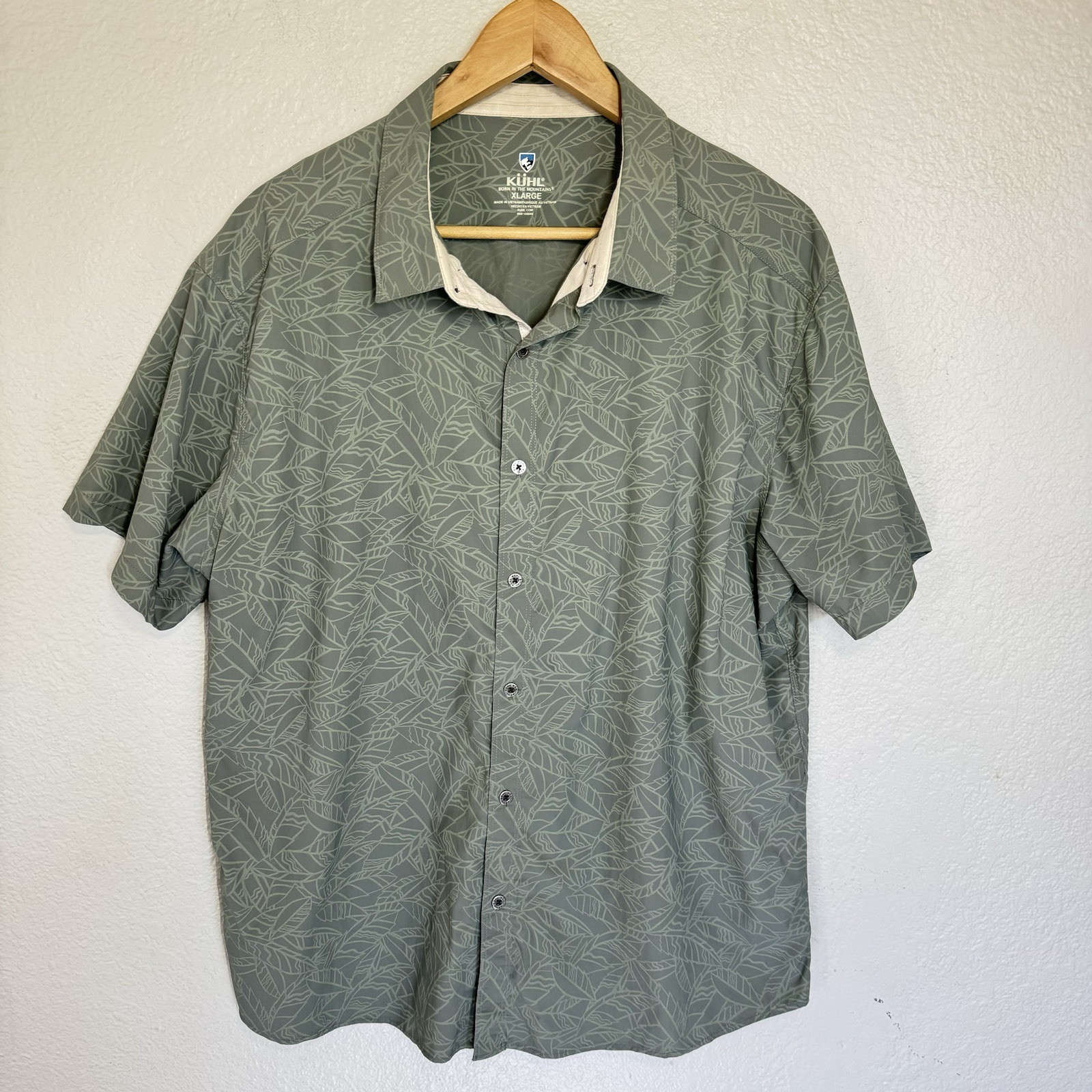 Kuhl Renegade Shirt Sage Button Front Quick Dry Hiking Travel Outdoor Women XL