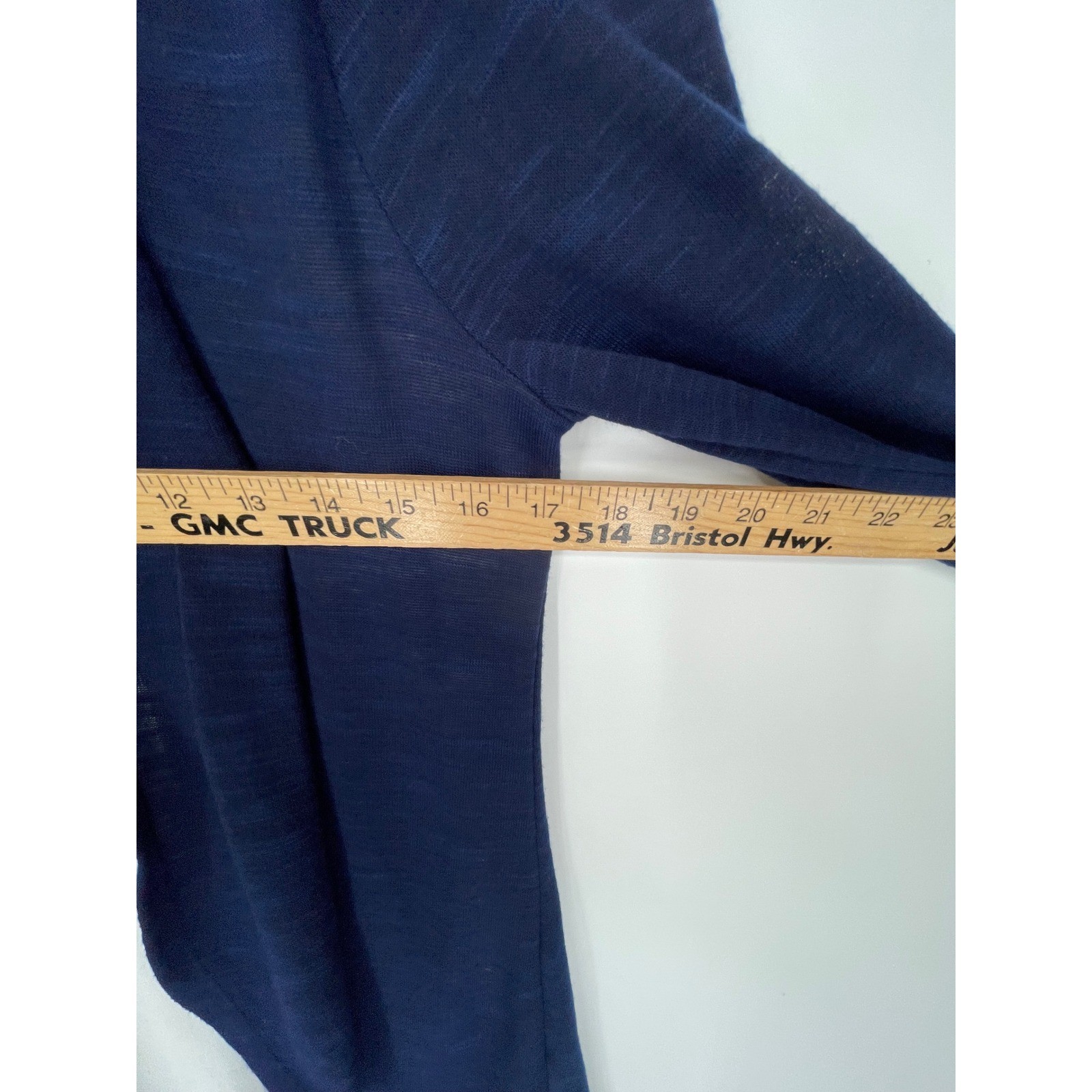 Kim Rogers Women Top PS Cardigan 2-in-1 Navy Blue Scarf Beaded Necklace Tassel