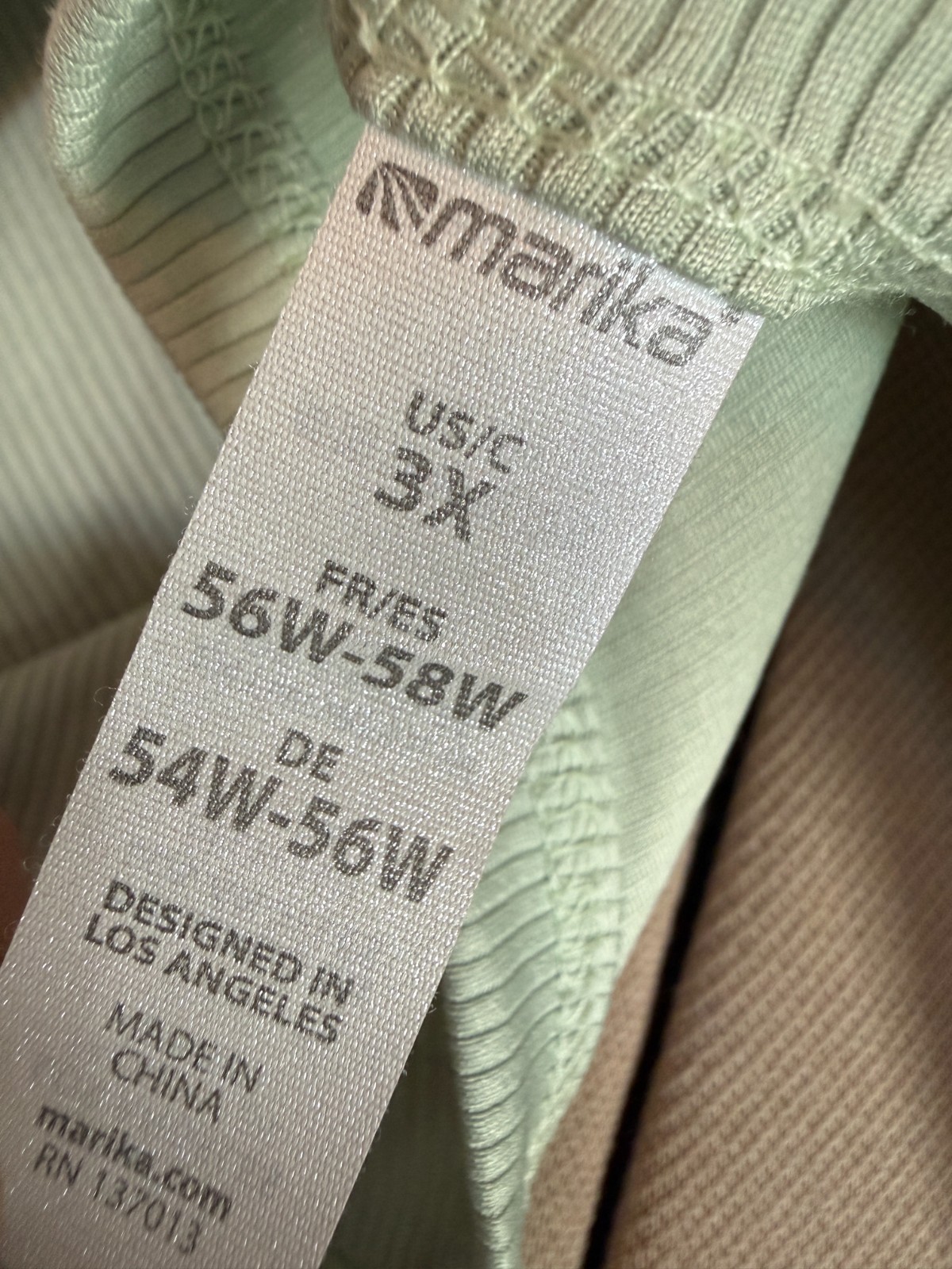 Plus size 3X women’s mint green long sleeve athletic shirt by MARIKA