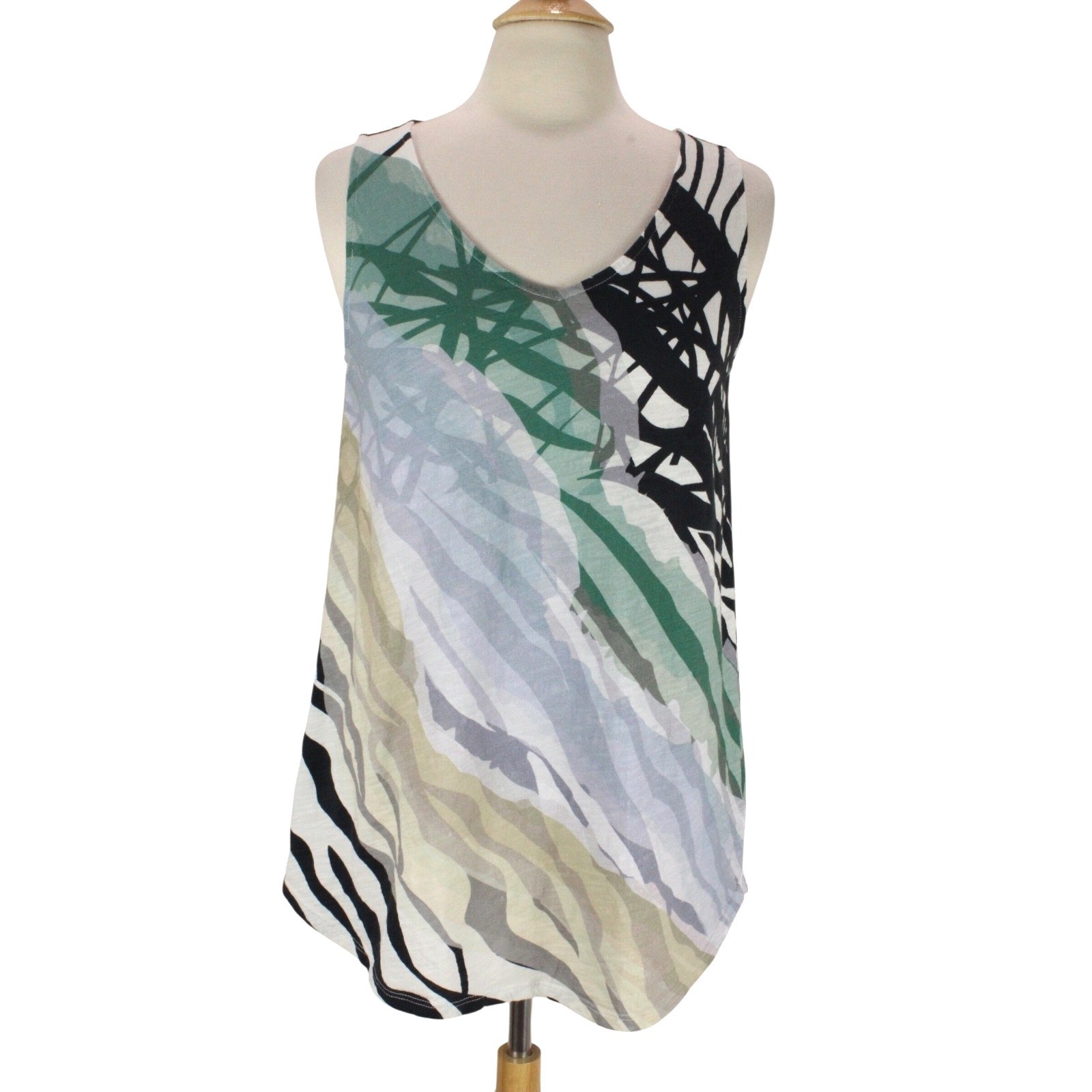 Soft Surroundings Tank Top Womens S zebra striped Colorful Y2K Coastal City