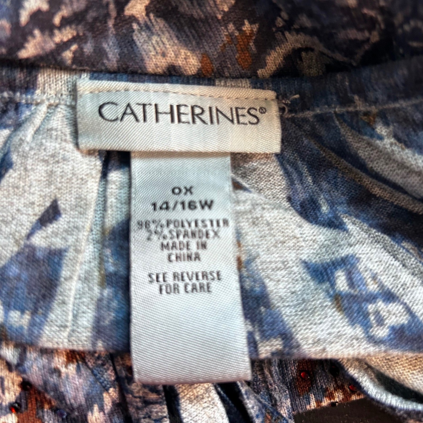 Catherines Womens Tunic Blouse Plus Size X Bohemian Paisley Hipster Boho