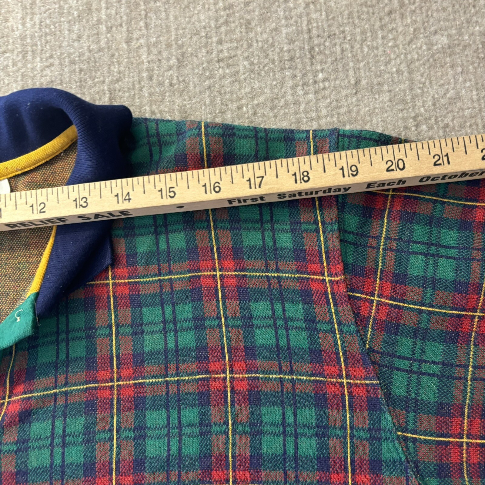 Vintage 80s Scottish Tartan Plaid Shirt Women XL Chore Garden Country Suburbans