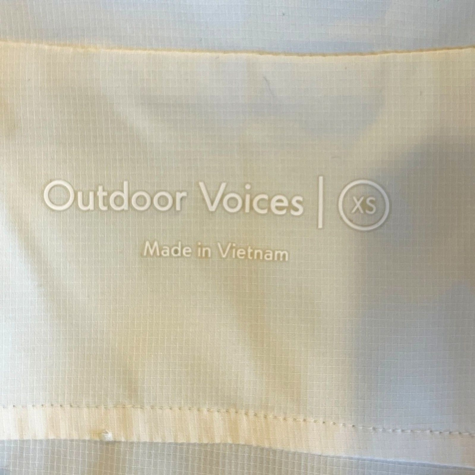 Outdoor Voices SolarCool Camp Collar Top Off-White XS Button Front UPF 50+