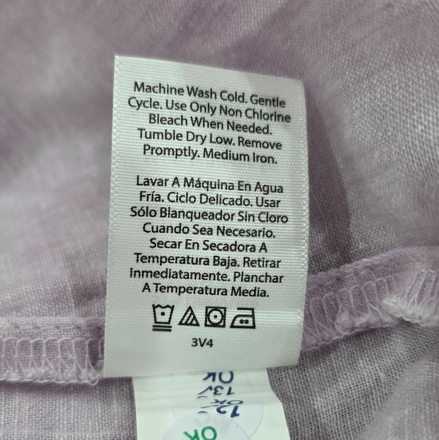 Linen Blend Oversized Button Down Shirt Lilac Purple Long Sleeve Top Large NWOT