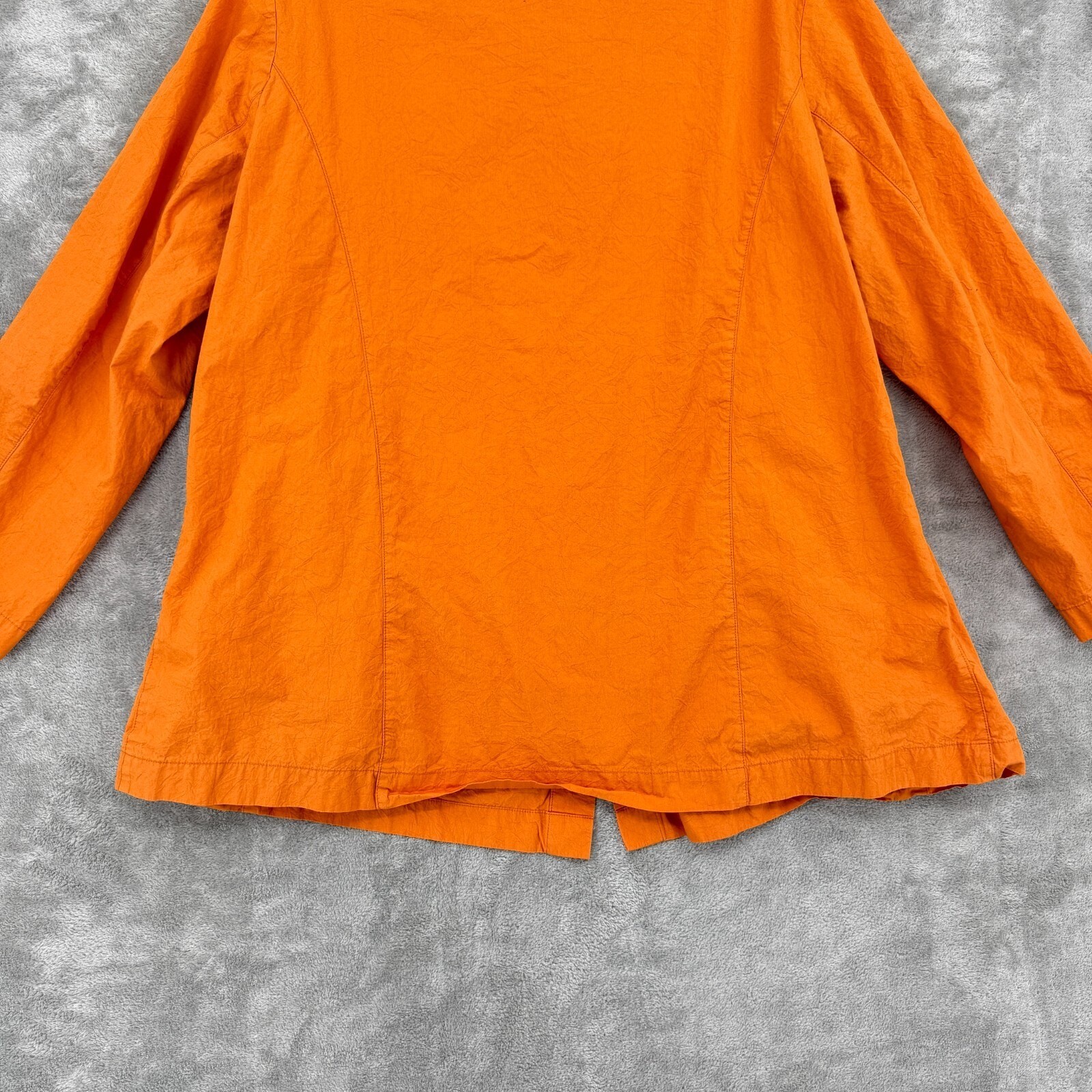 Sophie Finzi New York Top Womens Medium Lagenlook Tunic Pockets Boho Boxy Orange