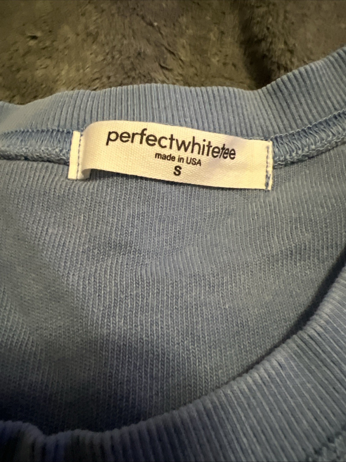 SMALL PERFECT WHITE TEE 100%Cotton Terry Cloth Donna T96Short Sleeve Crew