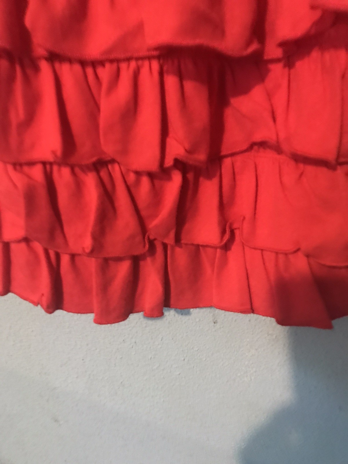 NWT Abercrombie & Fitch Red Ruffled Babydoll Tank Top Same Day Free Shipping