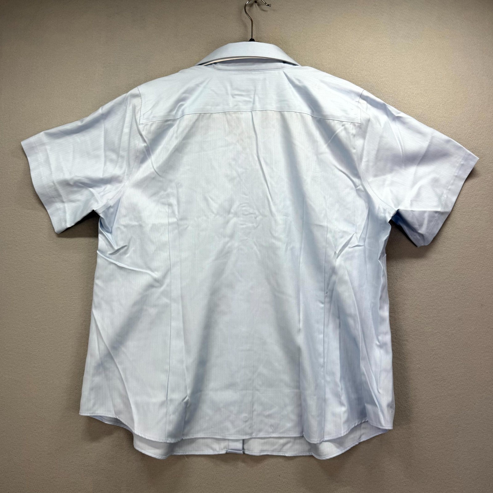 American Airlines Lands End Shirt Womens 18W Blue Oxford Standard 100 Button Up