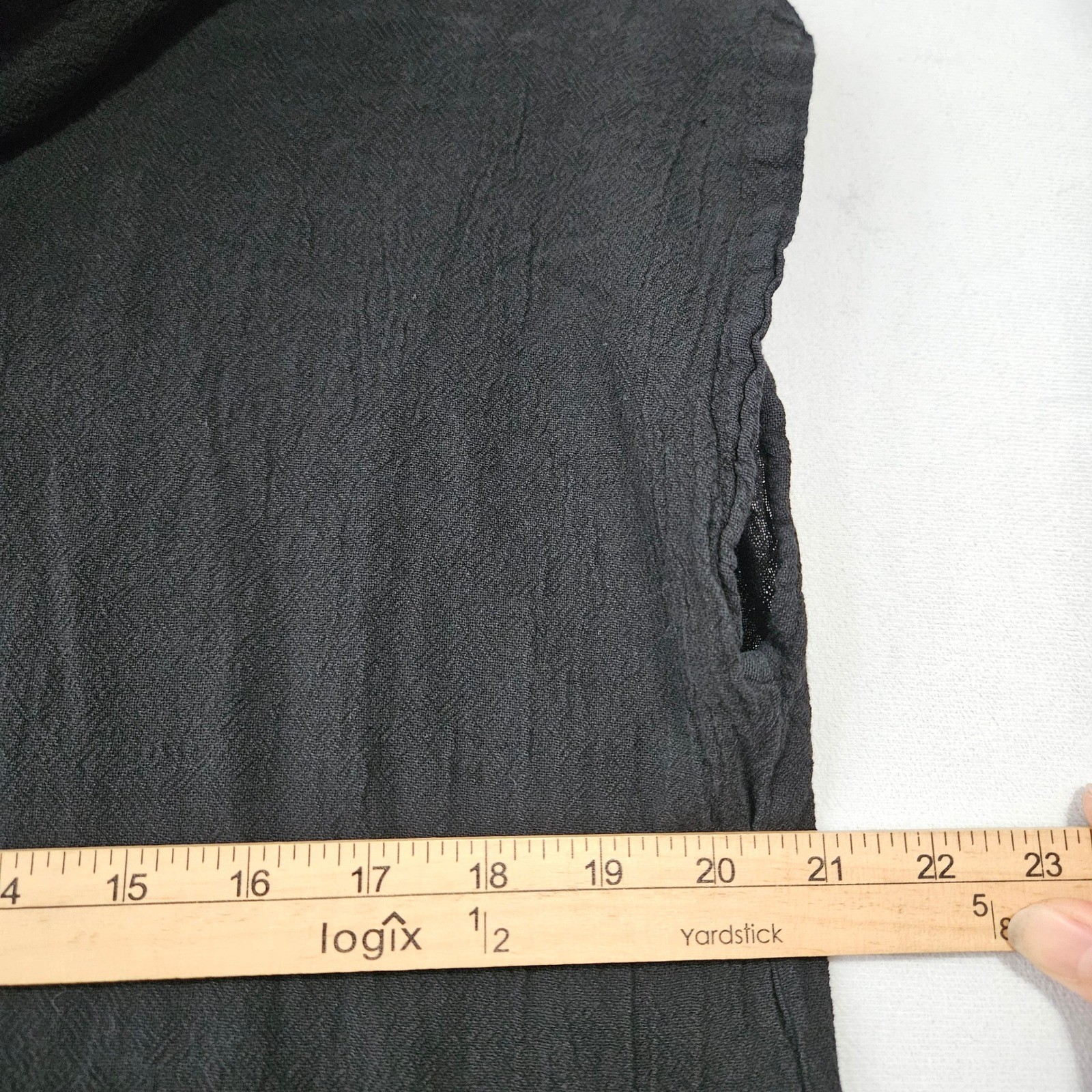 Oh My Gauze Top 2 Black Cowl Neck Asymmetrical Sleeveless Cotton Boho Minimalist