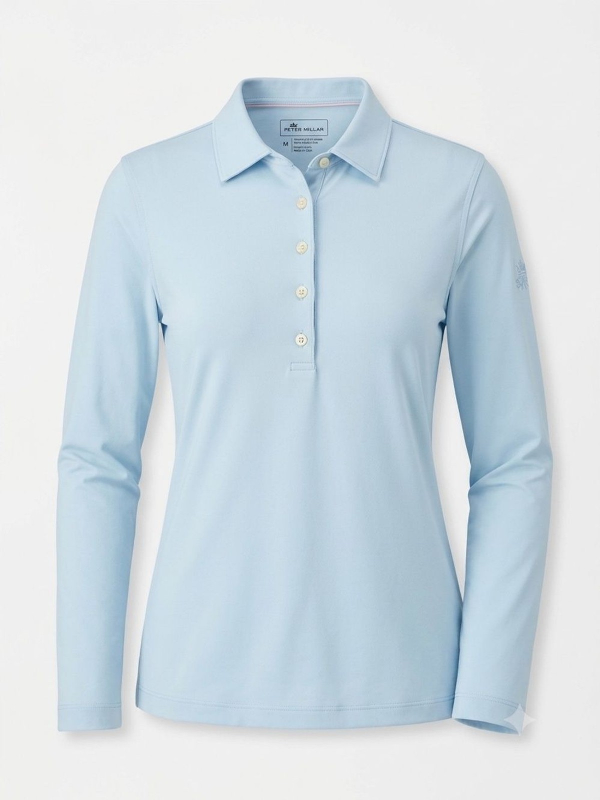 Peter Millard Long-Sleeve Light Blue Polo Top – Women’s Classic