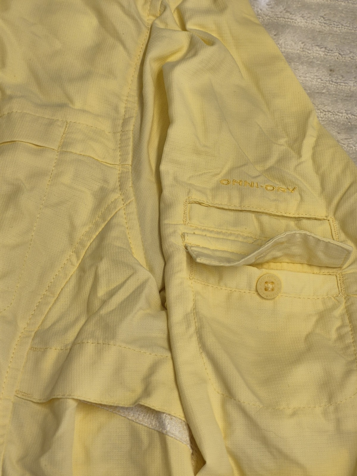 Columbia Titanium Vented Long Sleeve Shirt Womens Large Yellow Hiking Fishing