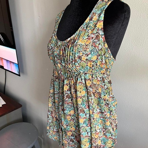 Floral Print Preppy Tank