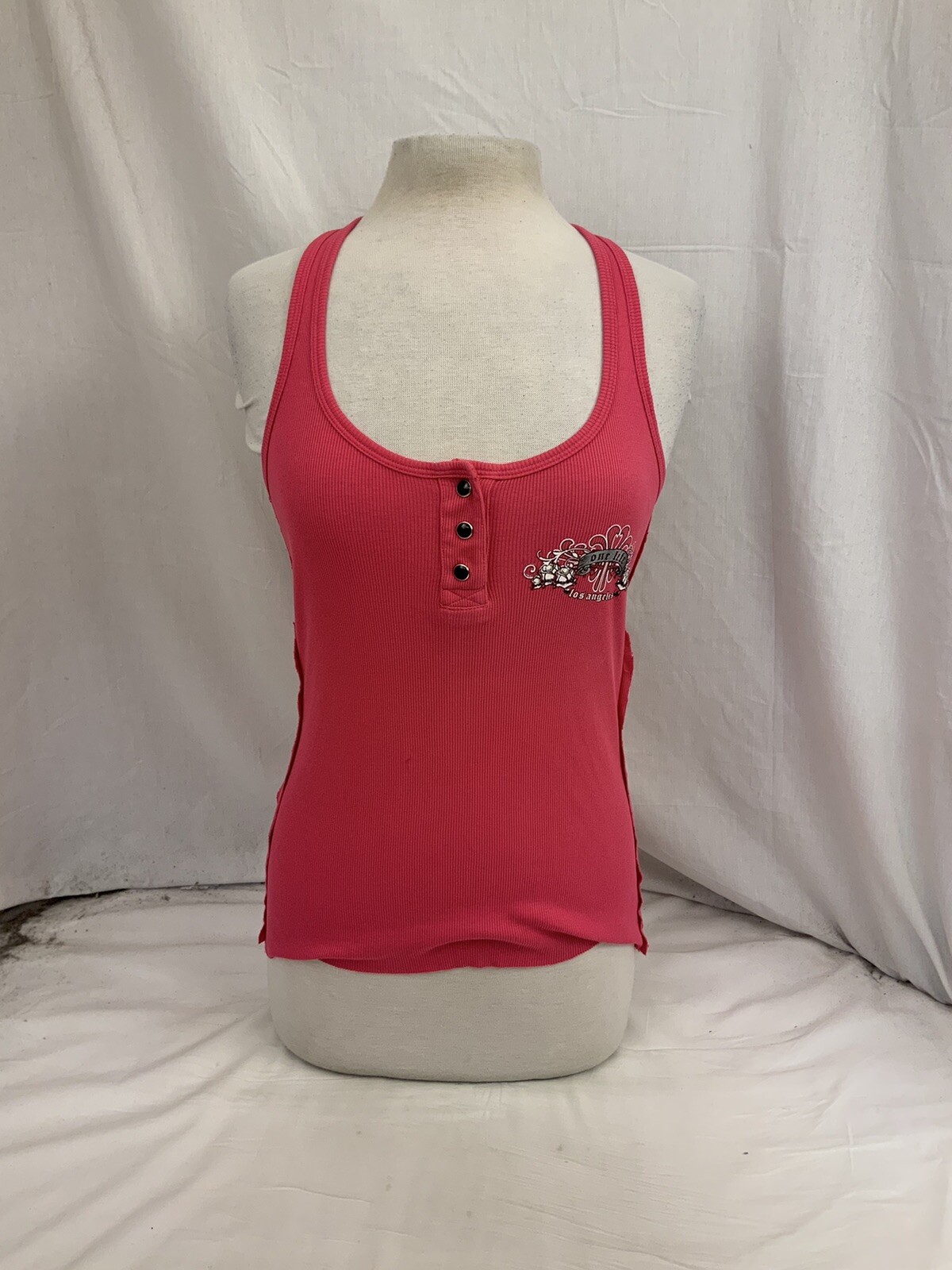 One Life 2 Live Shirt M Pink Tank Top 100% Cotton Made In USA NWT YGI N1-220CG