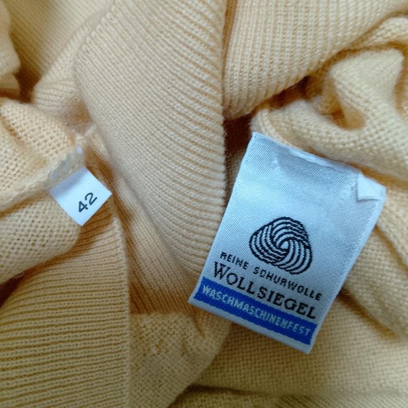 Women Peter Hahn Shirt Yellow Wool L