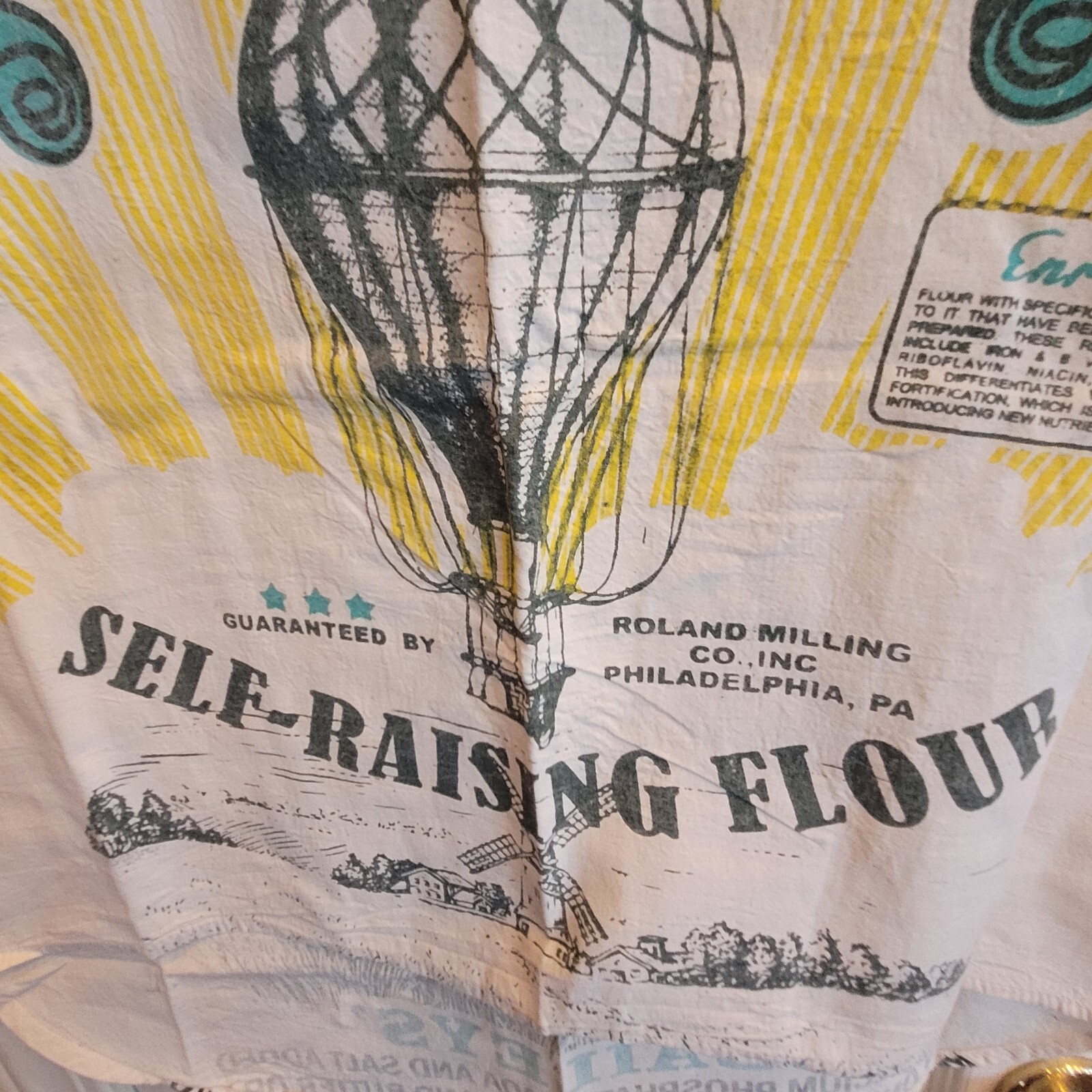 Flour Sack BALLOON Feed Sack Top T Shirt Vintage Look Cotton One Size TEE