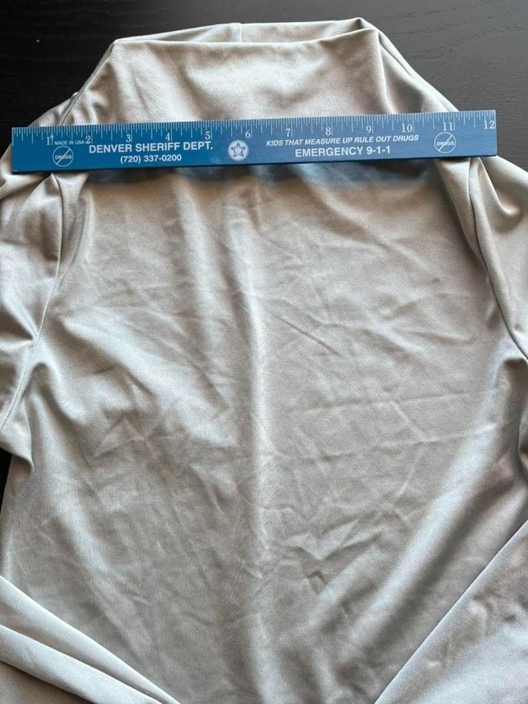 Stunning Discreet NYC Silver Mock Neck Long Sleeve Size L