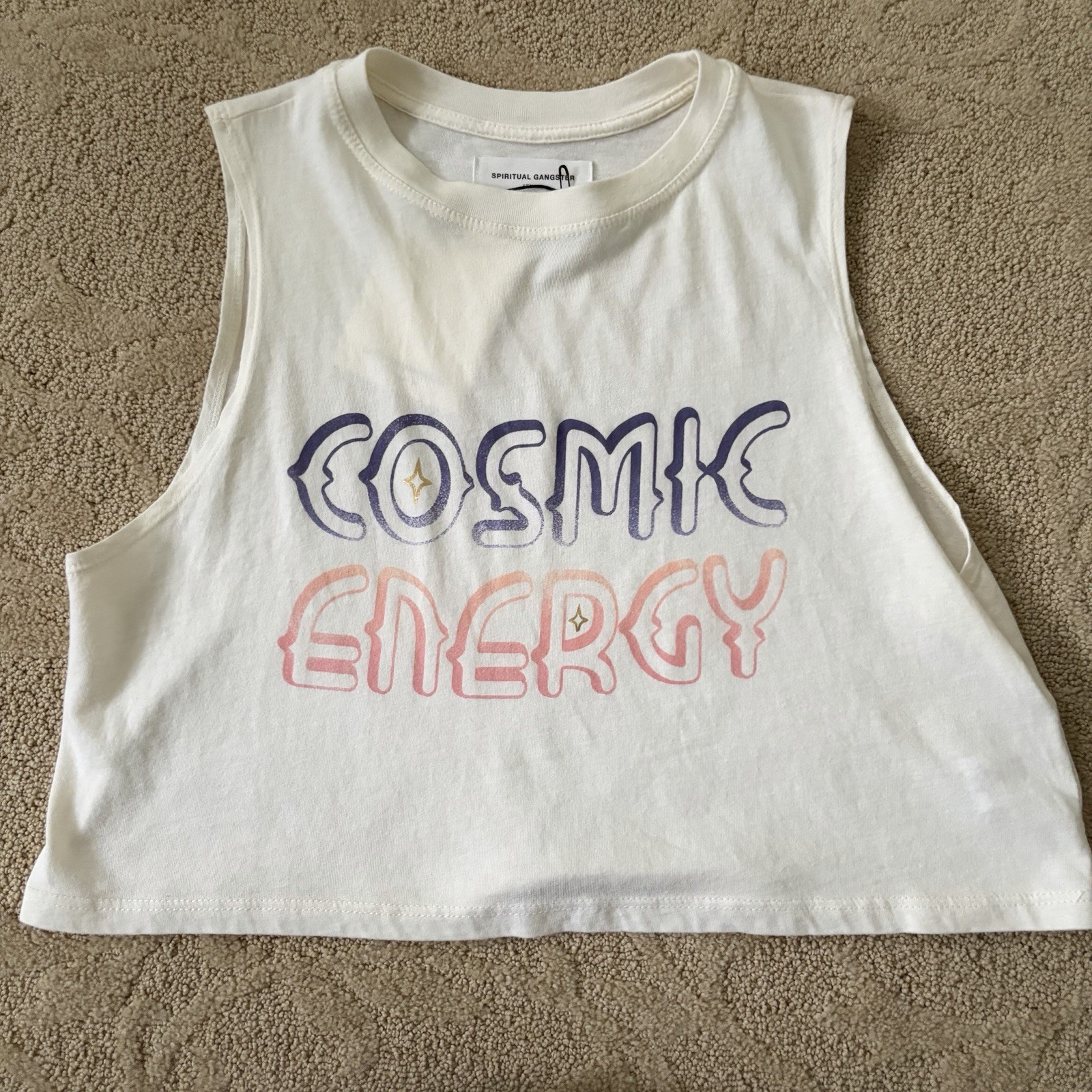 Spiritual Gangster Cosmic Energy Spirit Crop Tank Extra Small New With Tags