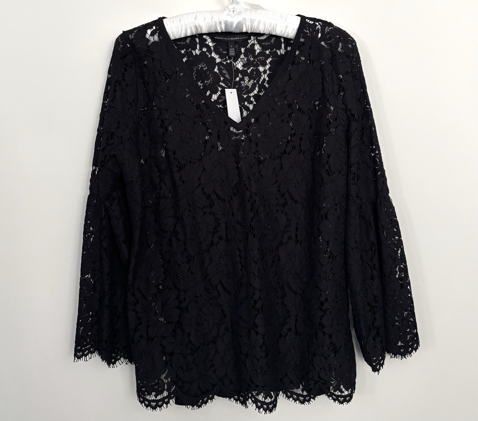 NWT White House Black Market Tunic Top with Camisole Stretch Adjust Straps Sz L