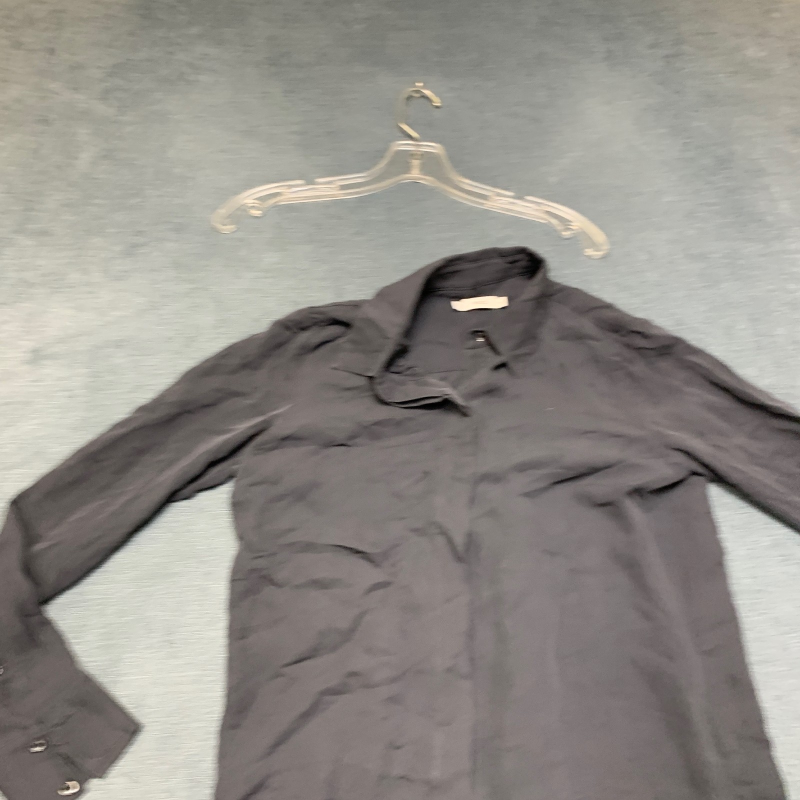 Vince Shirt Womens 4 Gray Casual Long Sleeve Collared Classic Button Front