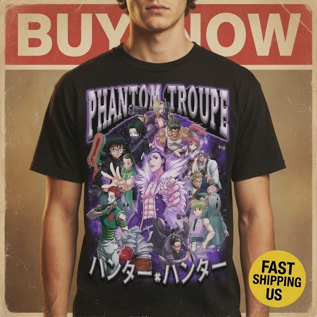 Phantom Troupe Vintage Style Unisex Anime Comfort T-Shirt