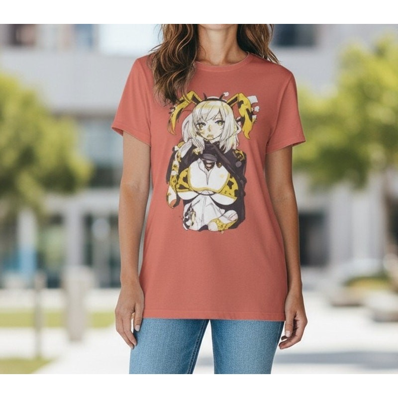 Godtail Anime Graphic T-Shirt Women’s Large Orange Short Sleeve Tee Hot Topic